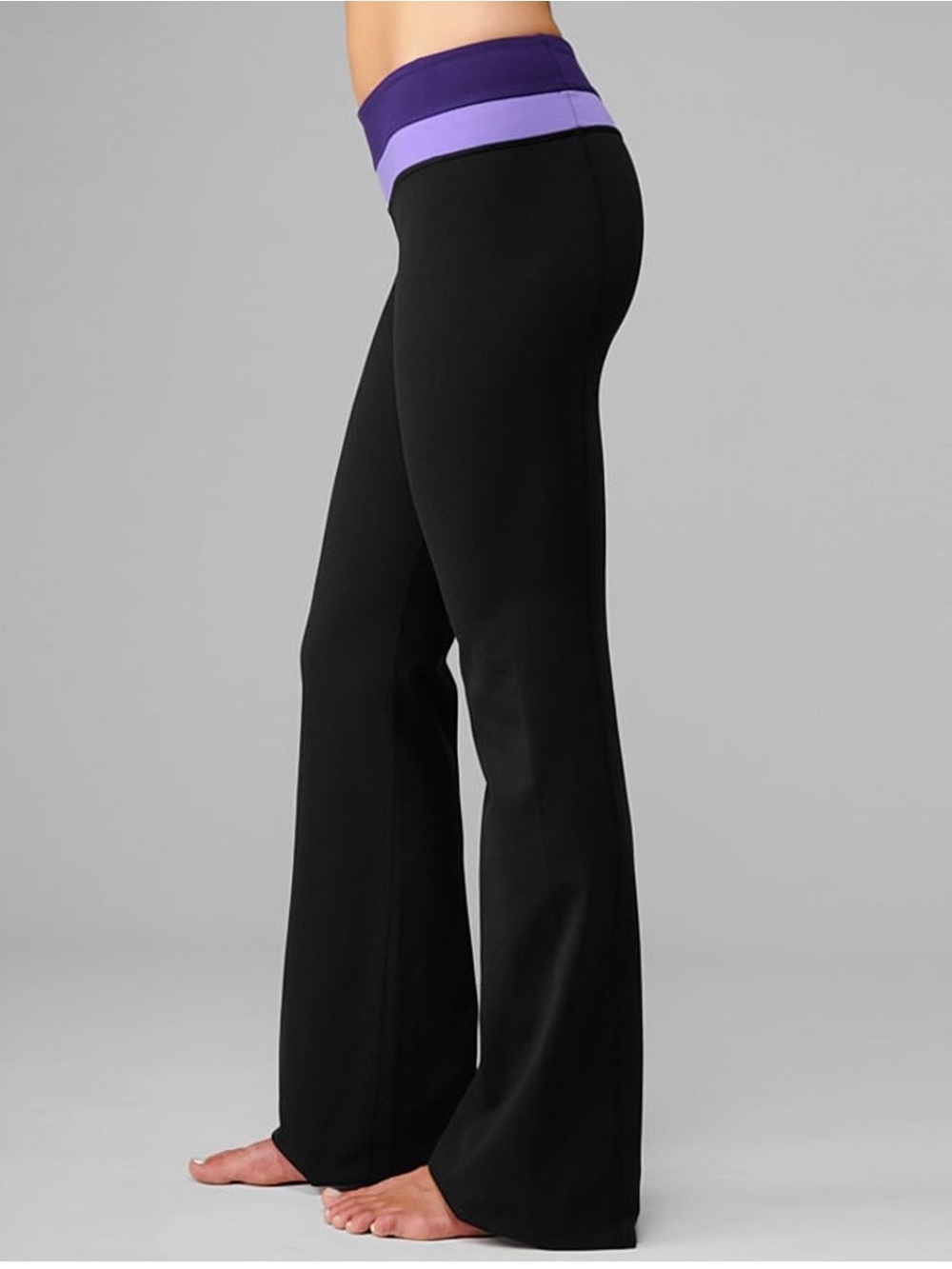 Vintage Lululemon Groove Pants Purple Tone Waistband Low Rise Flare Leggings